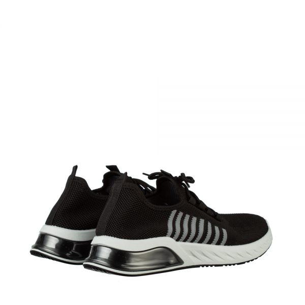 Мъжки спортни обувки черни от текстилен материал  Dulis, 4 - Kalapod.bg